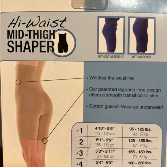 NWT Spanx Hi Waist Mid Thigh Shaper. Total Waist Control - Picture 5 of 5